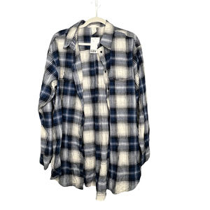 NWT H&M Oversized Plaid Button-down Shirt